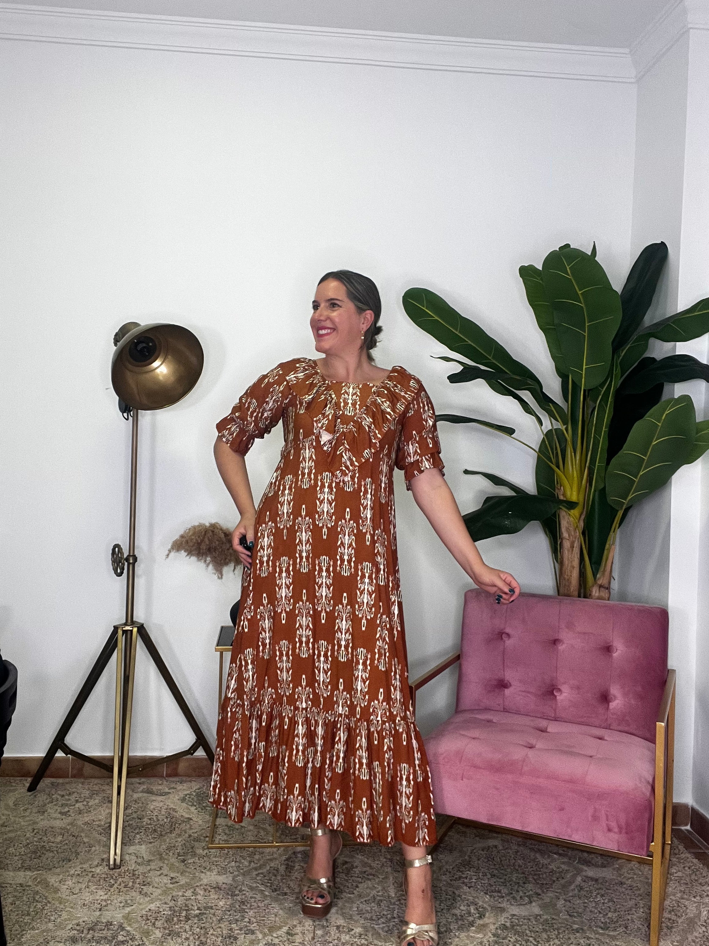 Vestido Etéreo Estampado