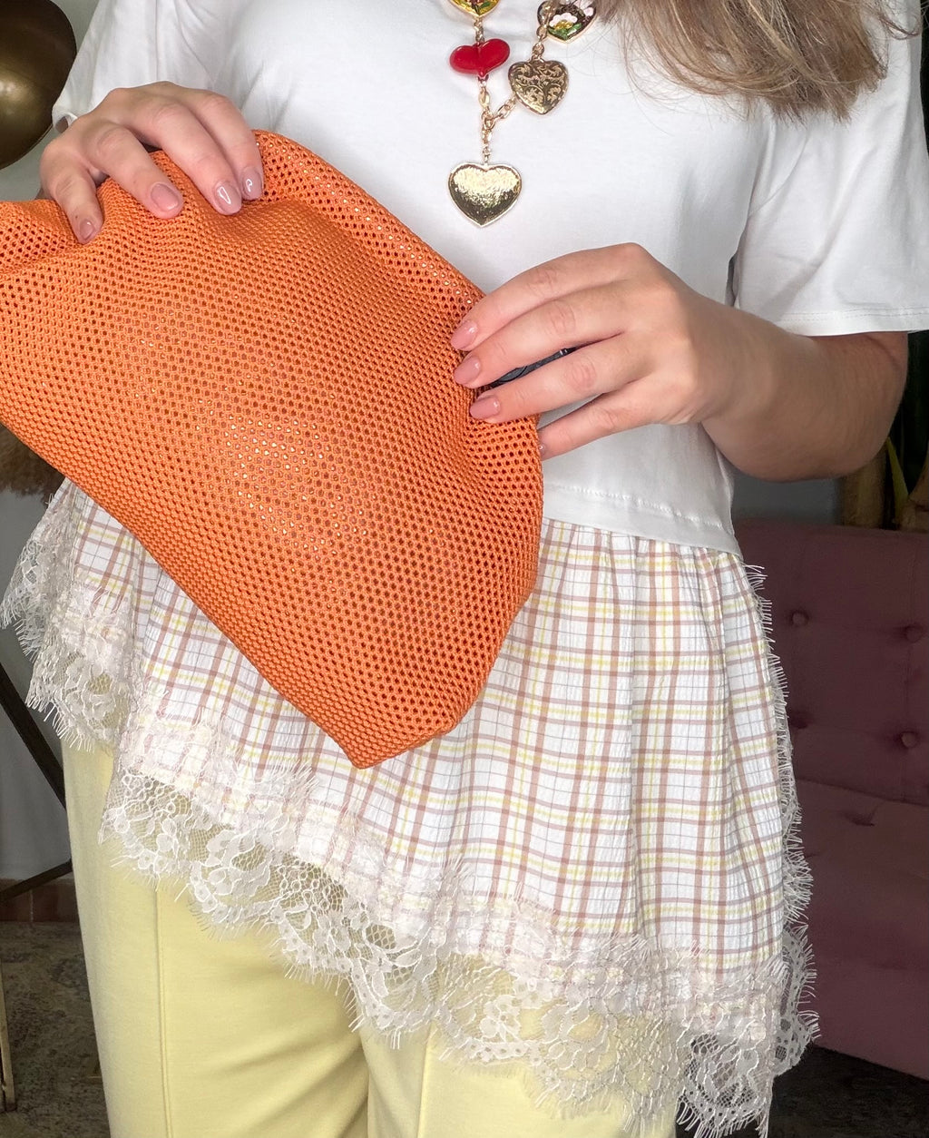 Camiseta Encaje asimétrico