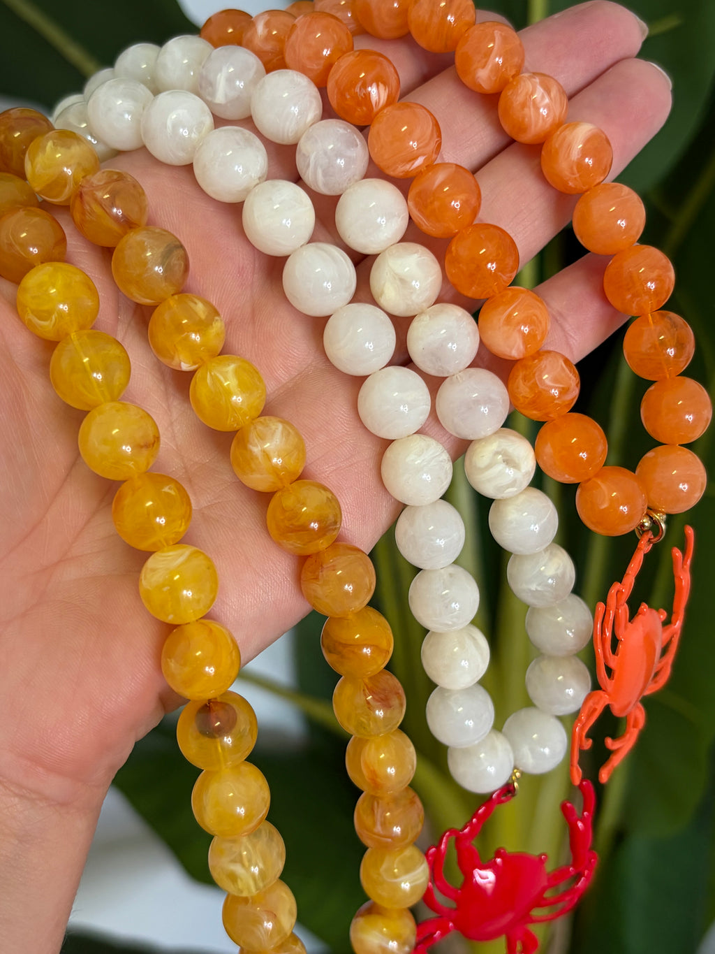 Collar Cuentas cangrejo