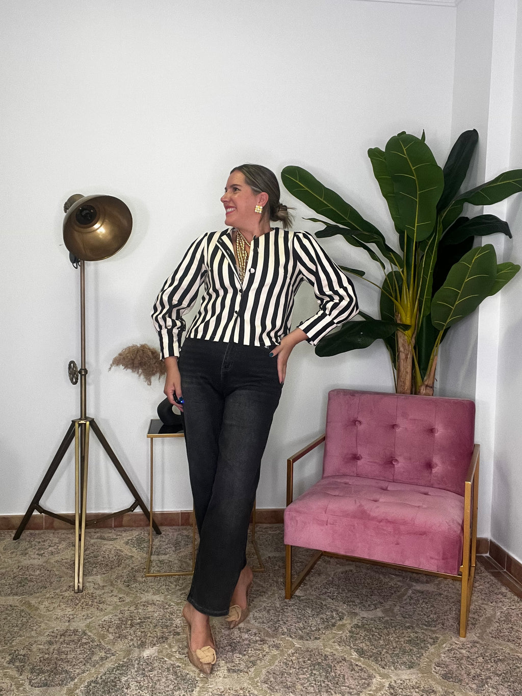 Chaquetilla Stripe Noir