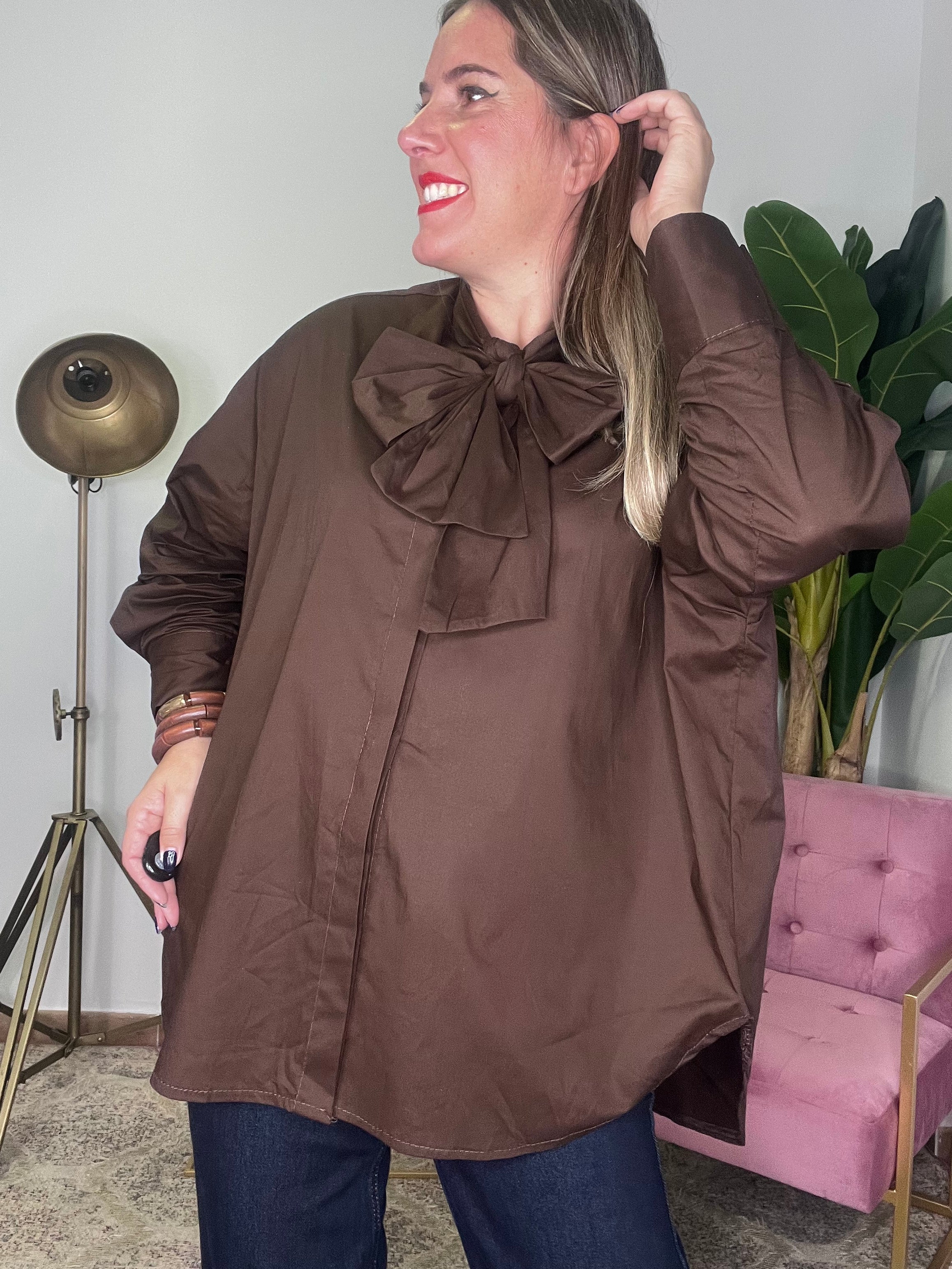 Camisa Lazada Oversize Chocolate