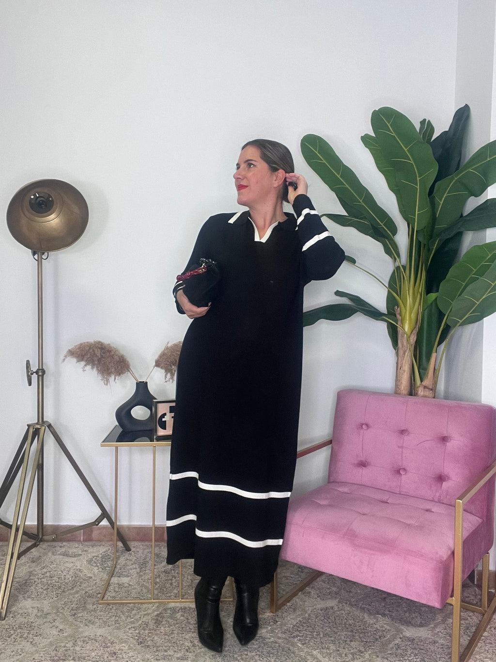 Vestido Polera Stripe Chic