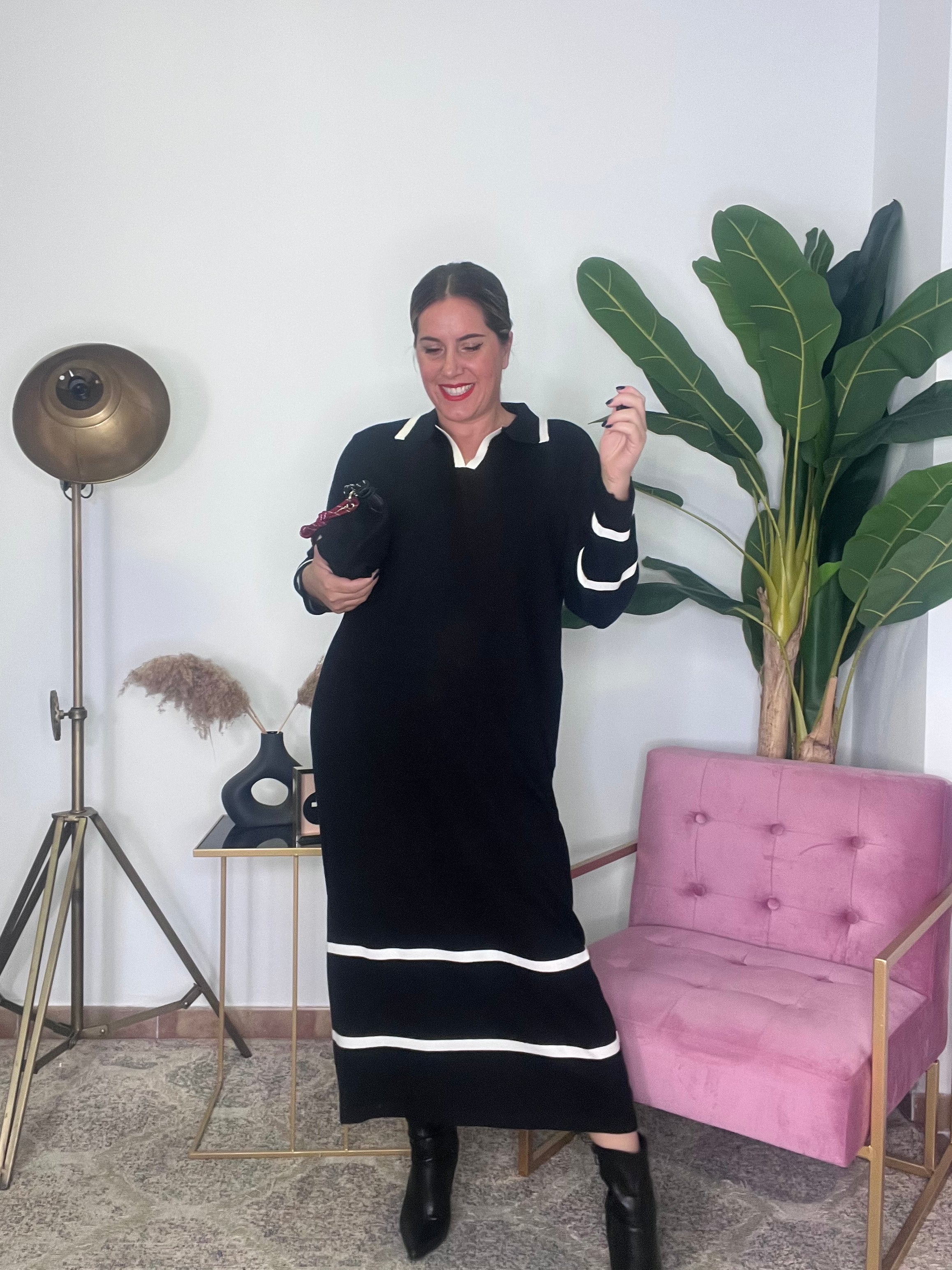 Vestido Polera Stripe Chic