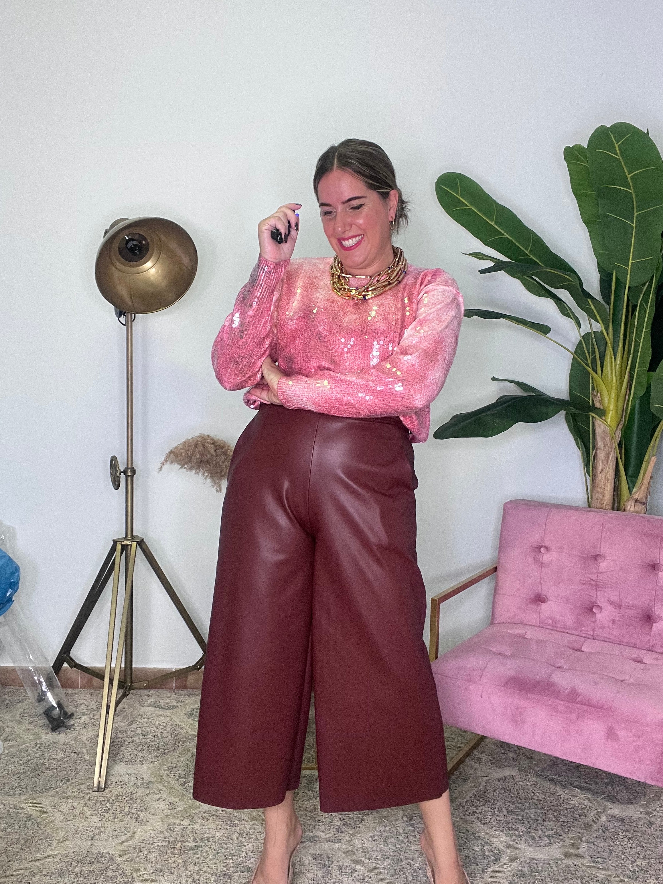 Pantalón polipiel Carina