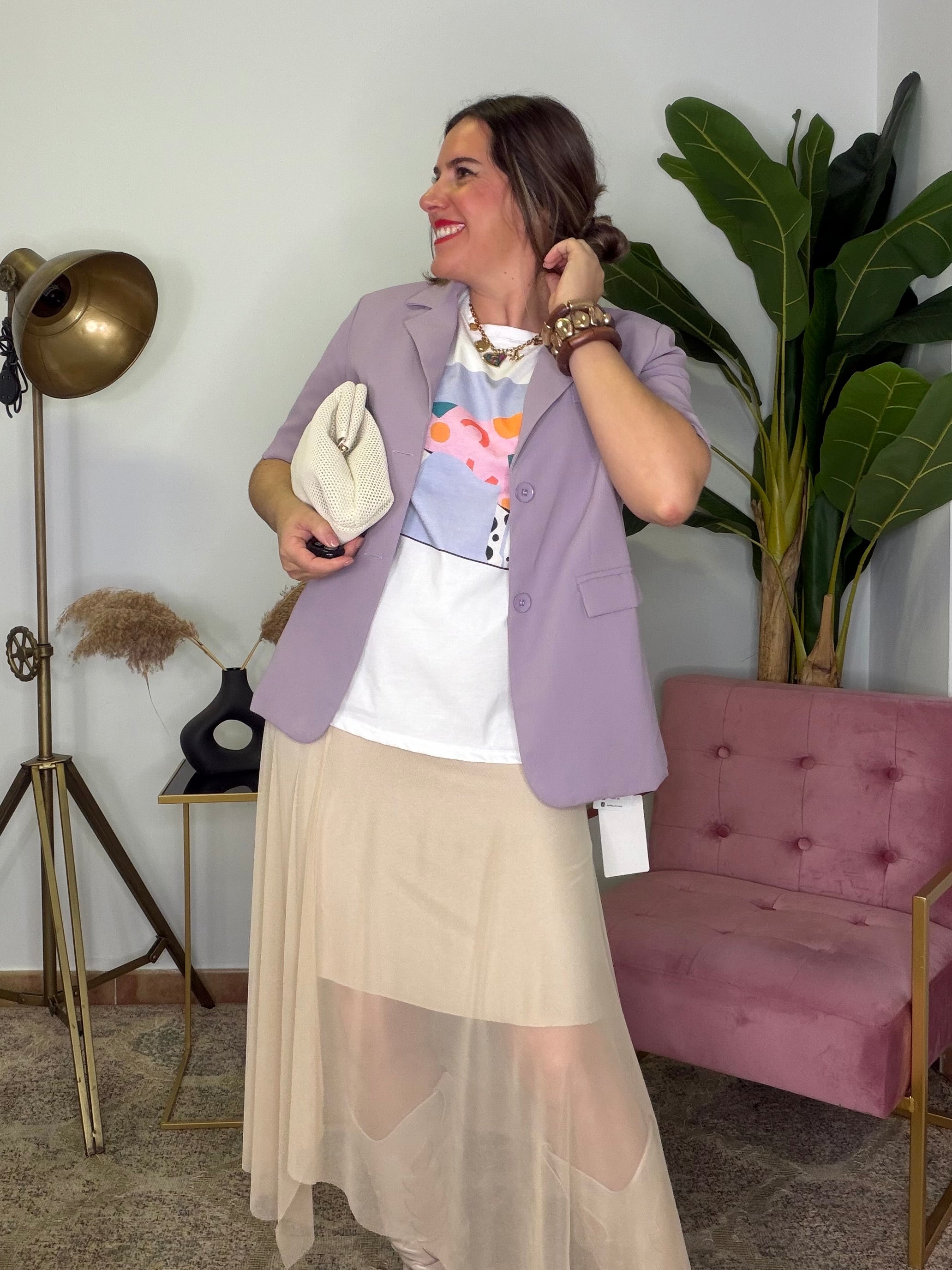 Camiseta Versailles Dálmata Pastel