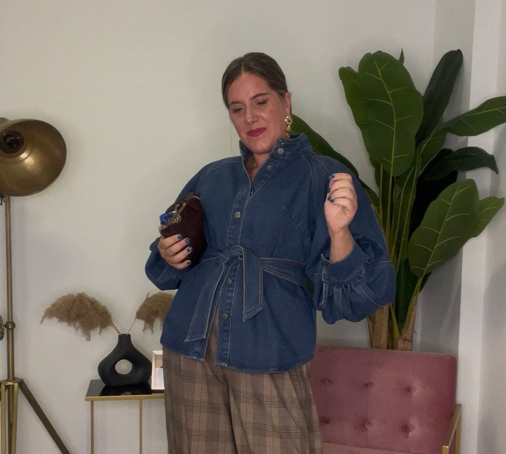Lazo Lux Denim Camisa-Chaqueta