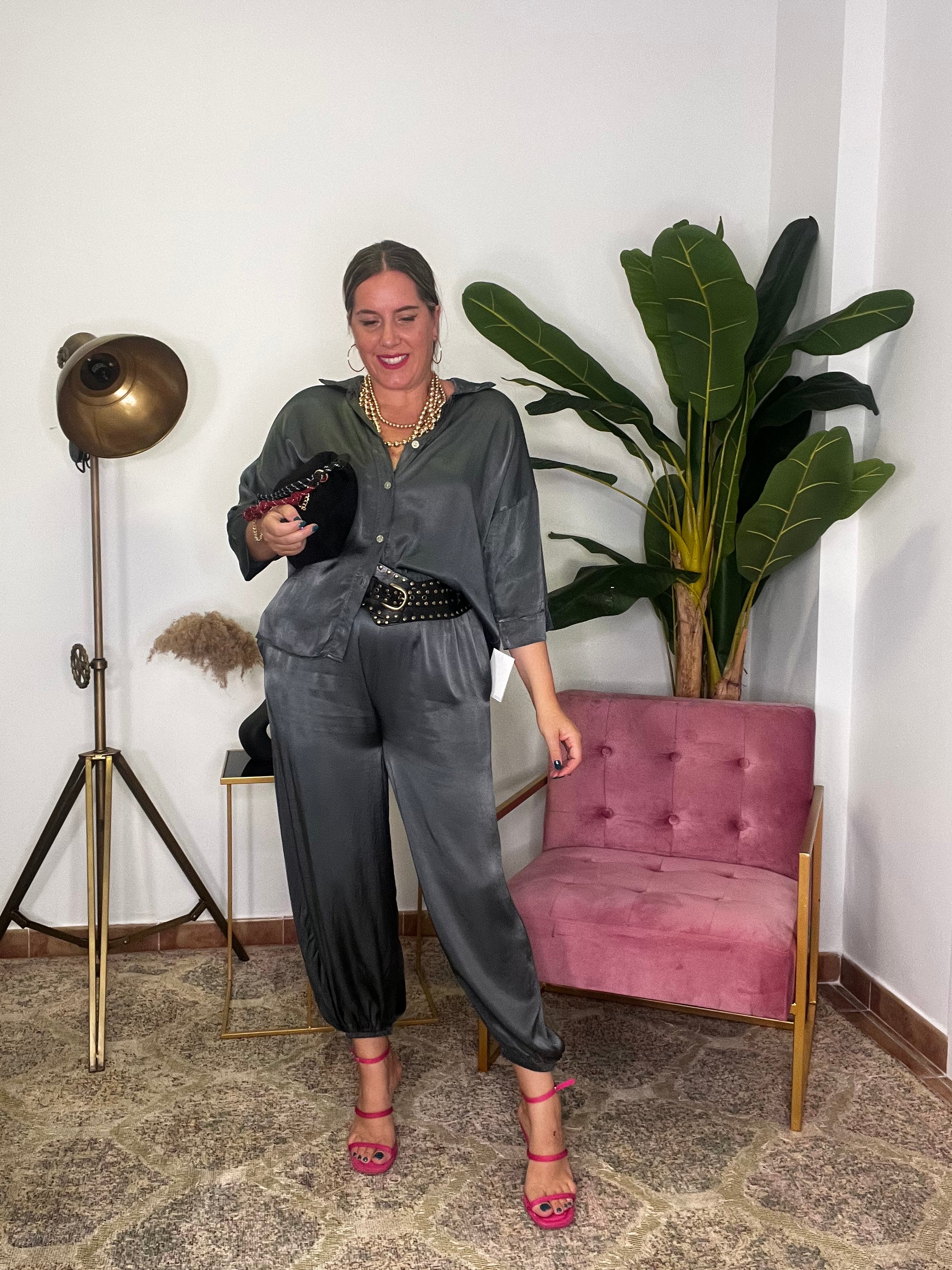 Camisa Oversize Satén