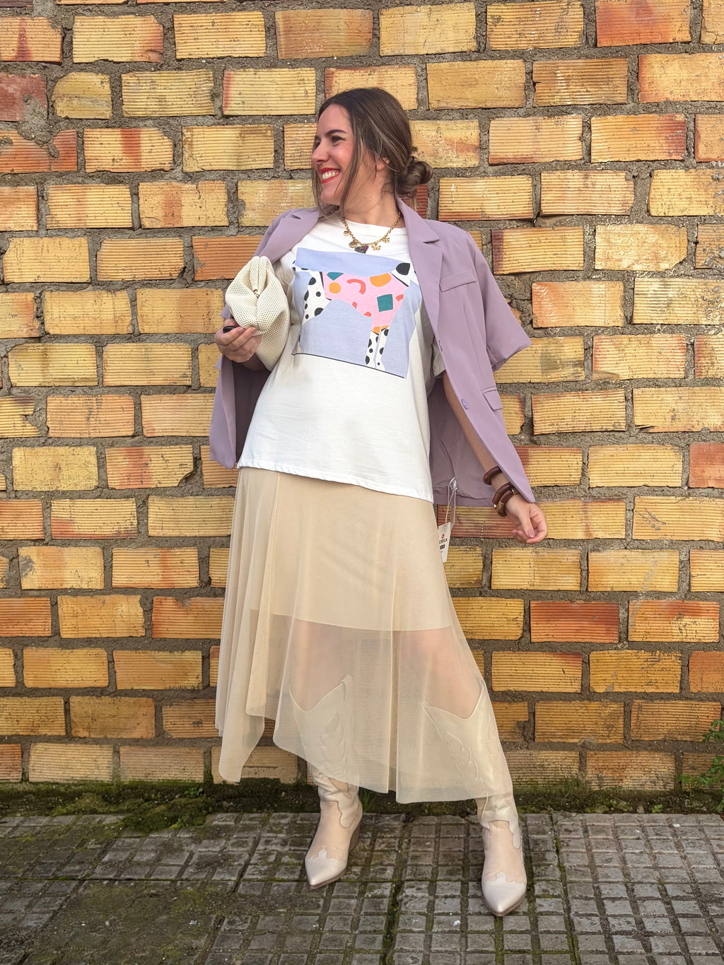 Camiseta Versailles Dálmata Pastel