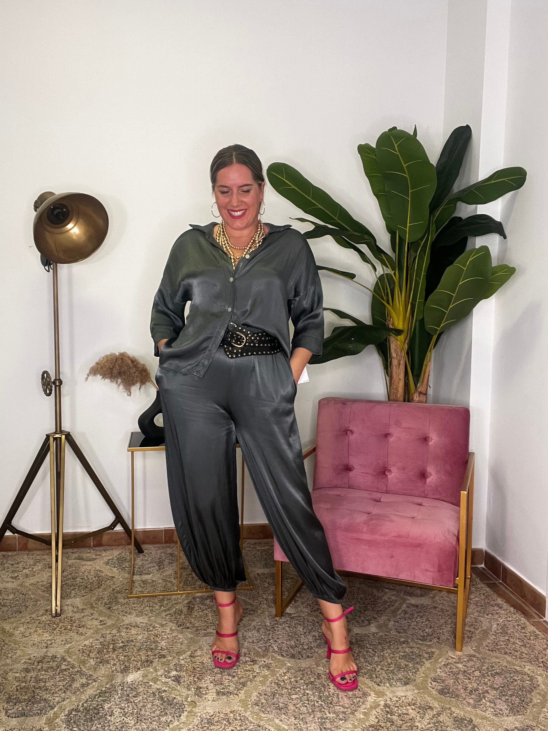 Camisa Oversize Satén