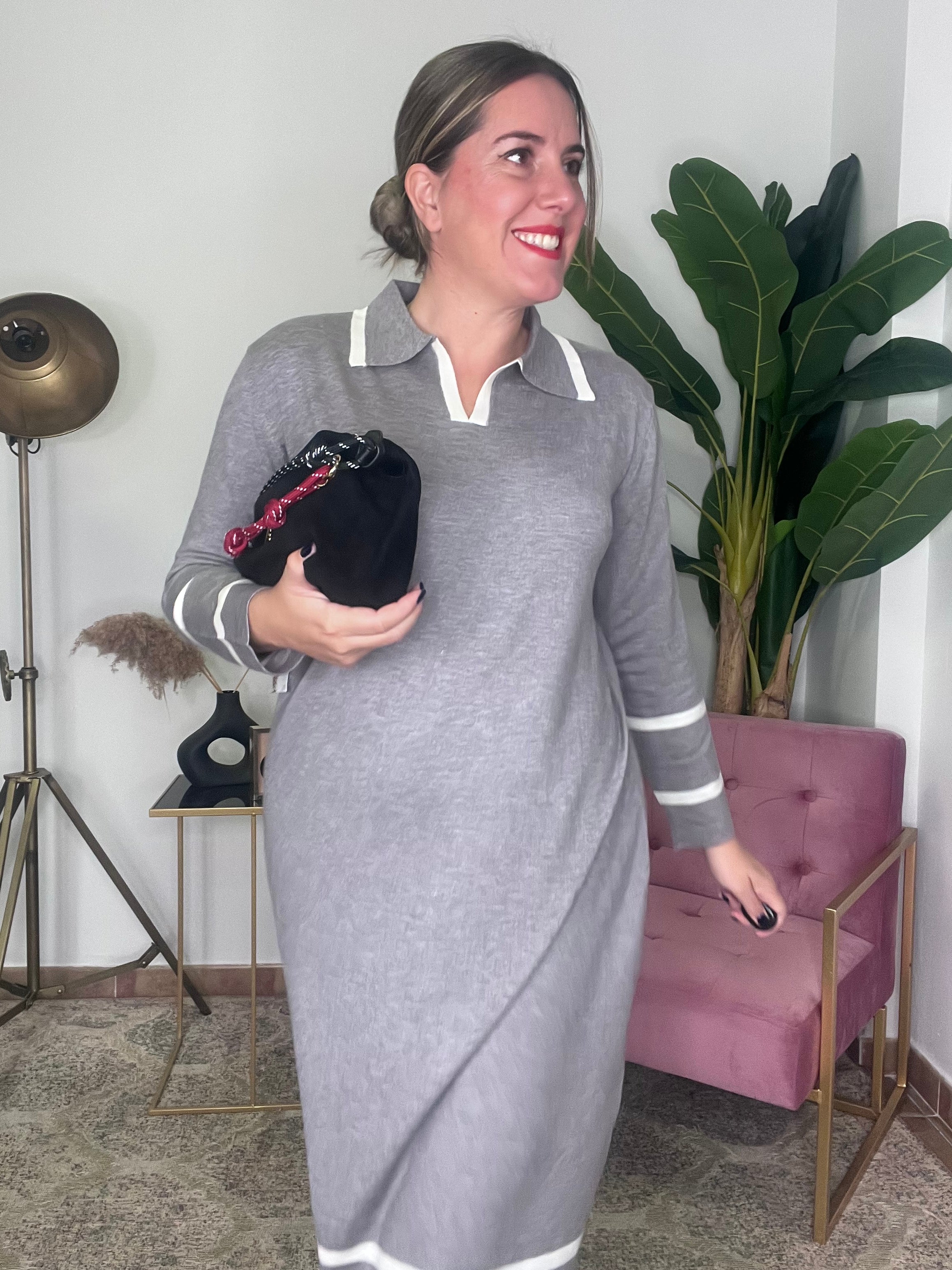 Vestido Polera Stripe Chic