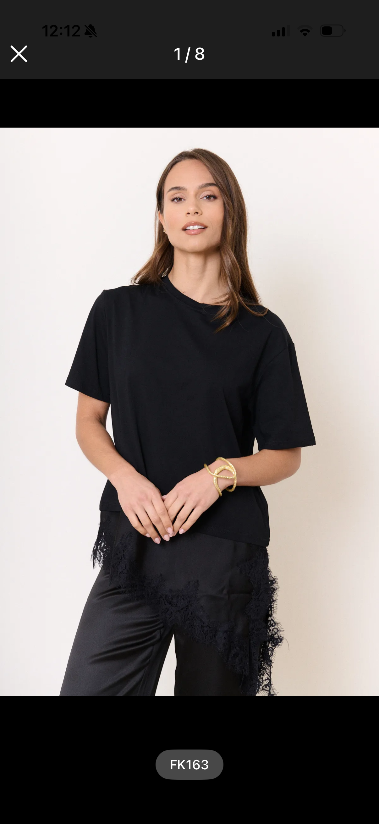 Camiseta Asimétrica encaje