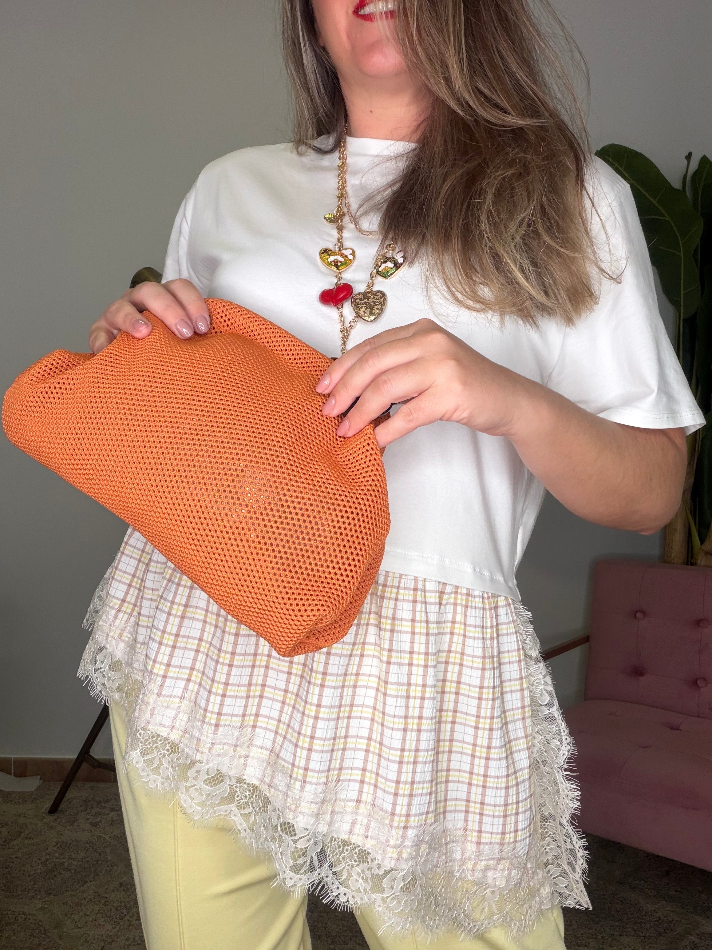 Camiseta Encaje asimétrico