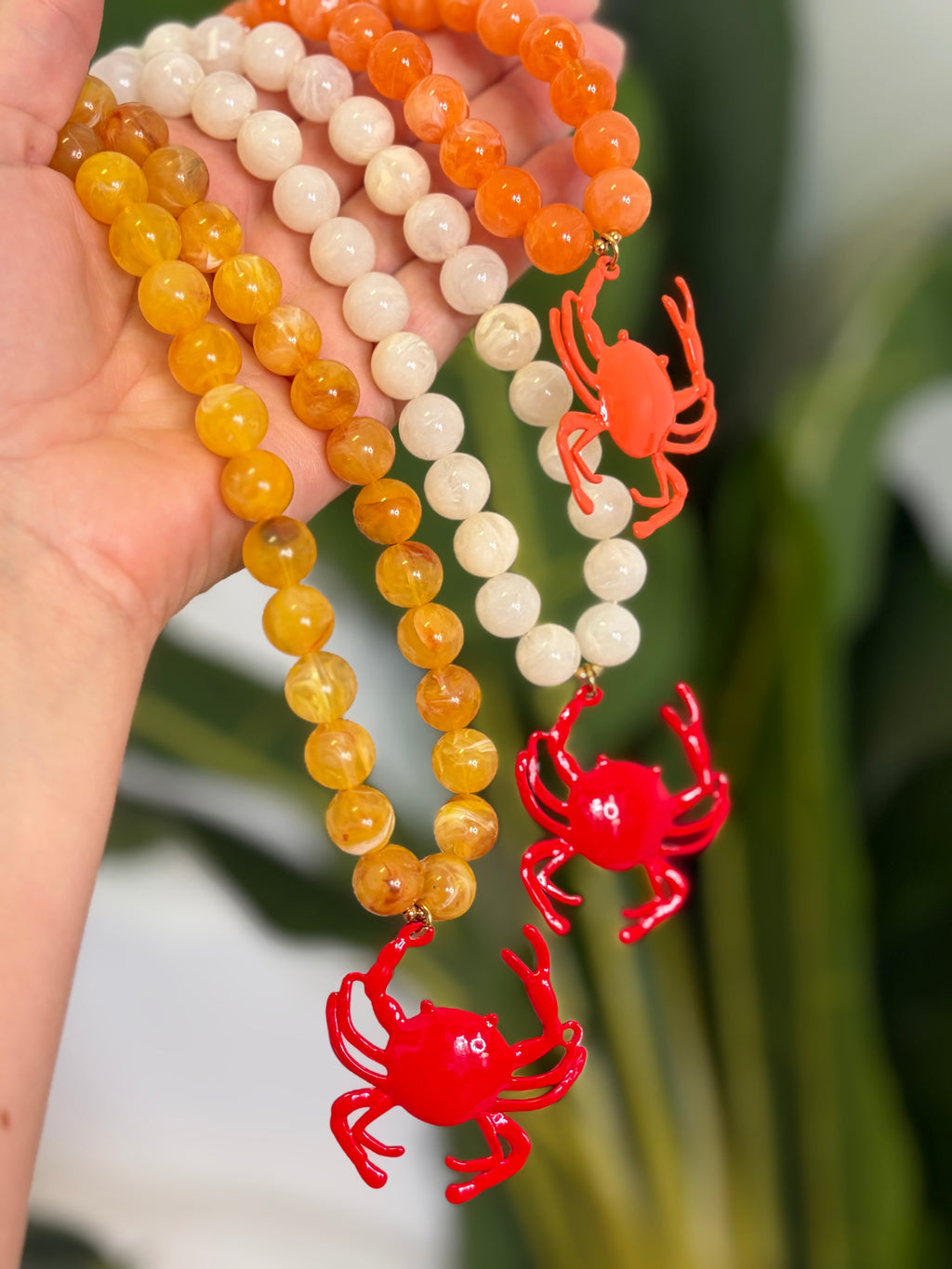 Collar Cuentas cangrejo