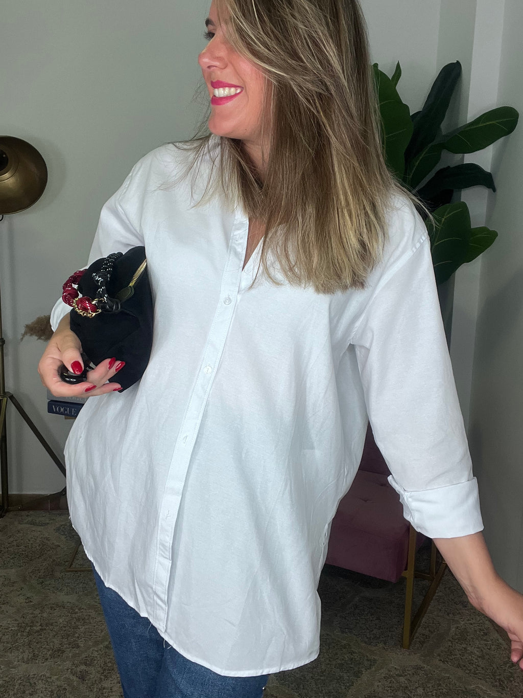 Camisa Basic Oversize Blanca