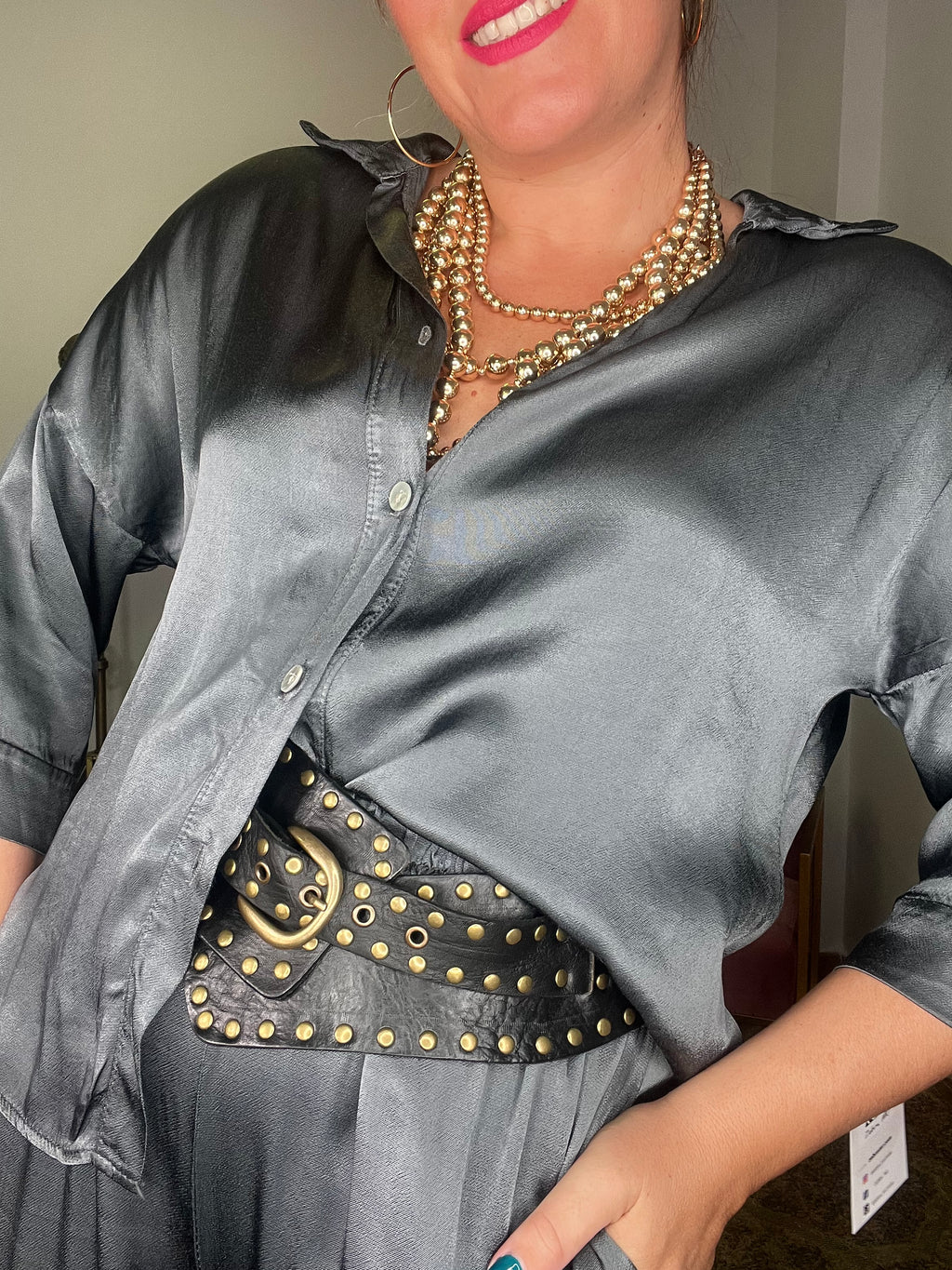 Camisa Oversize Satén
